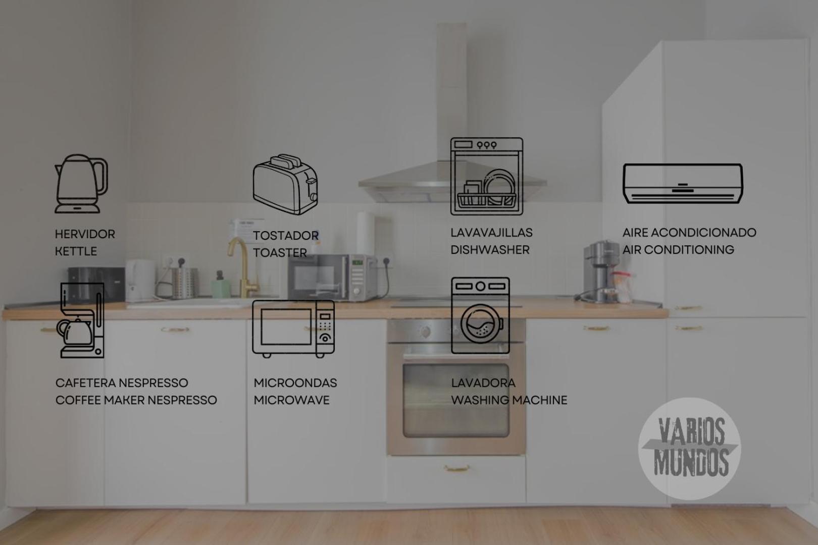 Modern Apt & Cool Interior Design A 20 Metros Del Retiro E1 Madrid Eksteriør billede